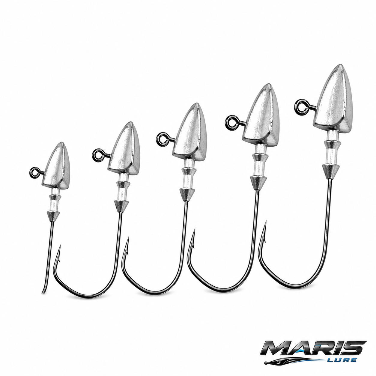 MARIS Jig Series – Crank Jig Head Hook 5pcs (3.5g–35g)