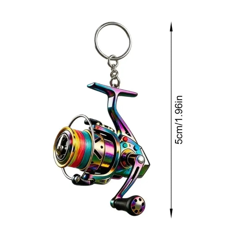 JAVRICK 31BB Fishing Reel Keychain, Acrylic Bag Charm