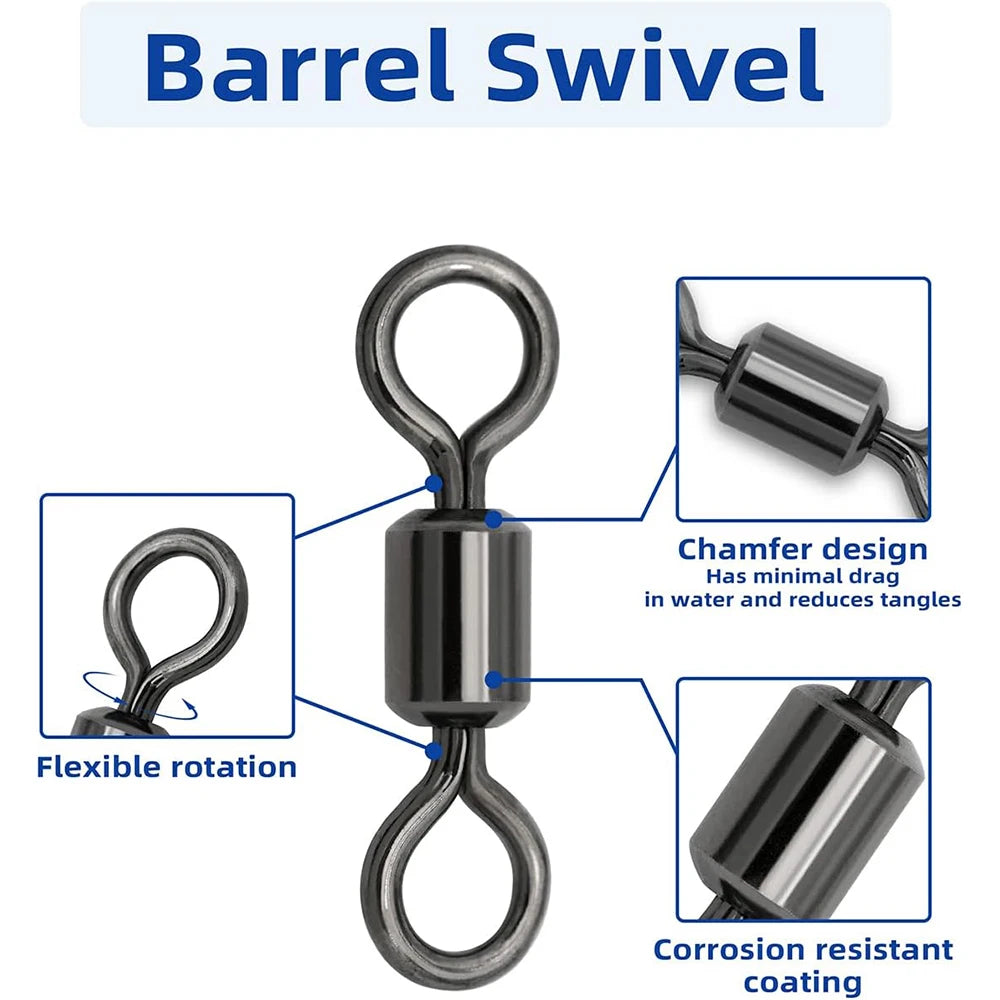 MARIS Terminal Series – Rolling Barrel Swivel 50 Pcs (Size 1–14)