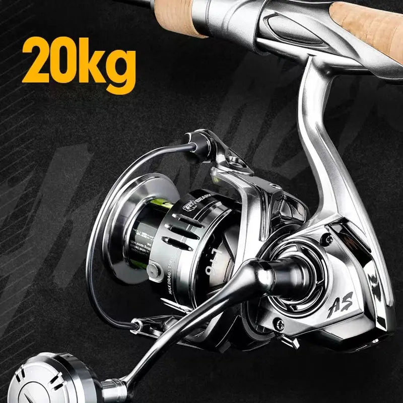 atsuim Spinning Fishing Reel, 1000–6000 Series, 5.2:1