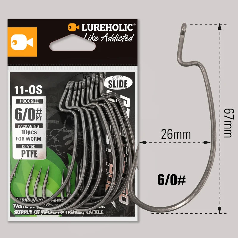 MARIS Terminal Series – PTFE Offset Worm Hook (Texas Rig / Drop Shot)