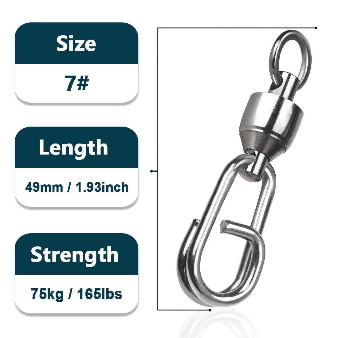 MARIS Terminal Series – Ball Bearing Swivels with Snap Clips (25–100 Pcs)