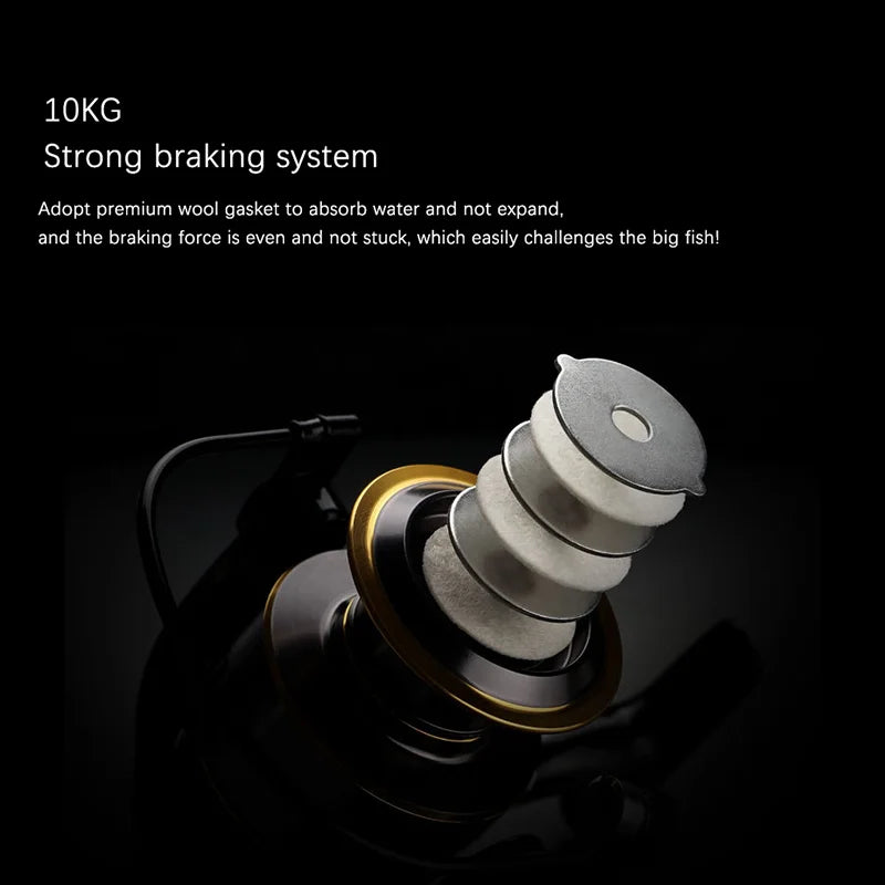 HE Series Metal Spinning Fishing Reel, 500–7000 Sizes