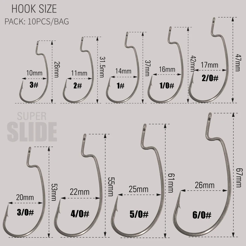 MARIS Terminal Series – PTFE Offset Worm Hook (Texas Rig / Drop Shot)