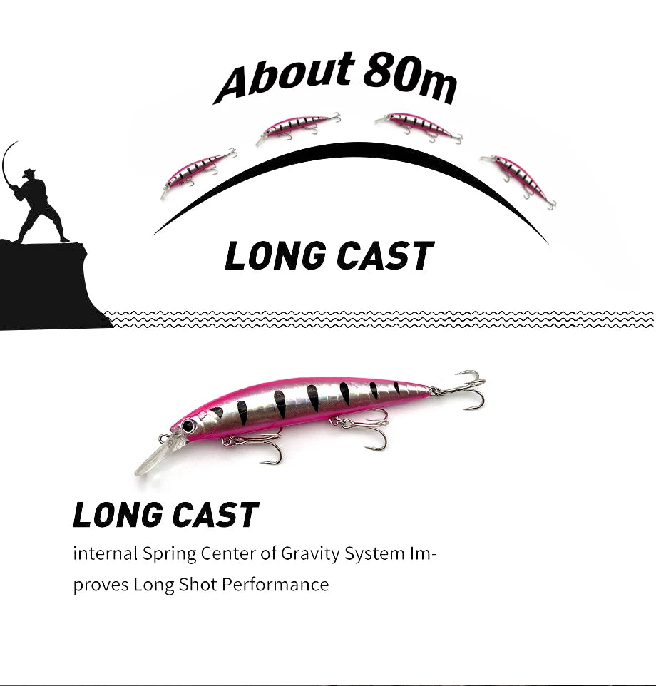 Testar 110mm 36g Heavy Sinking Minnow Bait UV Long Casting Sinking Jerkbait 110S Artificial Japan Laser Bait Pesca Fishing Lures