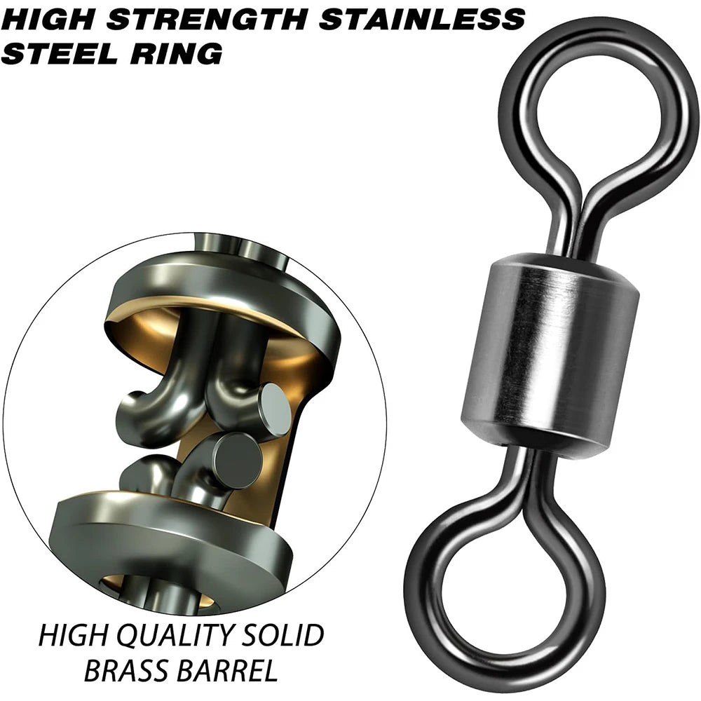 MARIS Terminal Series – Rolling Barrel Swivel 50 Pcs (Size 1–14)