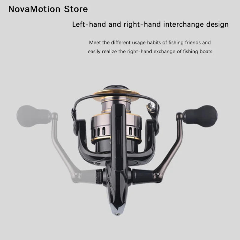 HE Series Metal Spinning Fishing Reel, 500–7000 Sizes