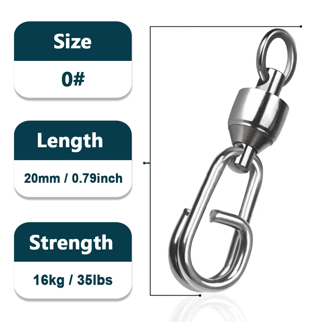 MARIS Terminal Series – Ball Bearing Swivels with Snap Clips (25–100 Pcs)