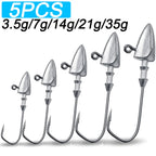 MARIS Jig Series – Crank Jig Head Hook 5pcs (3.5g–35g)