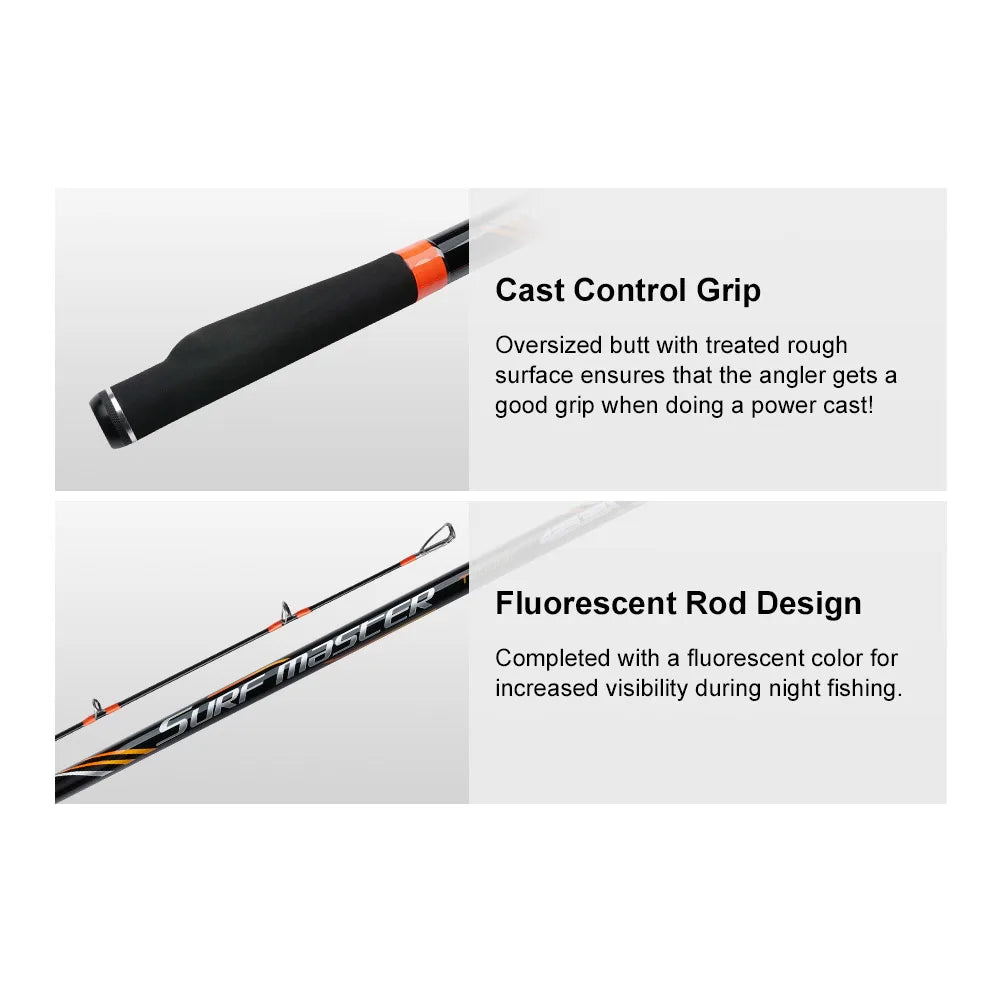 NOEBY Surf Master 4253BX Surf Casting Rod 4.25m, 3-Piece Carbon, 100–250g