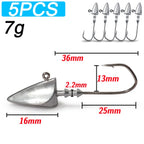 MARIS Jig Series – Crank Jig Head Hook 5pcs (3.5g–35g)