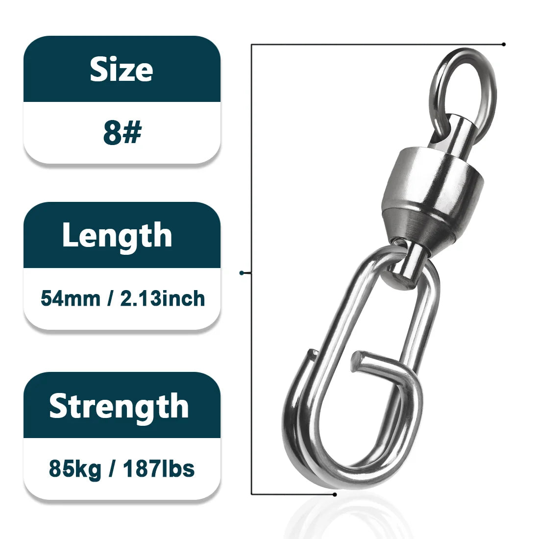 MARIS Terminal Series – Ball Bearing Swivels with Snap Clips (25–100 Pcs)