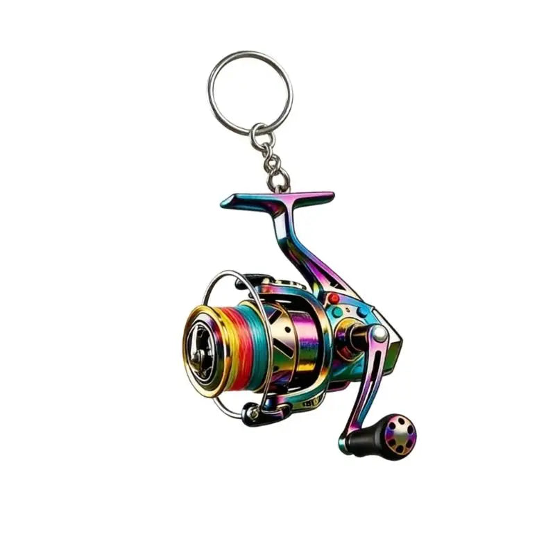JAVRICK 31BB Fishing Reel Keychain, Acrylic Bag Charm
