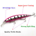 Testar 110mm 36g Heavy Sinking Minnow Bait UV Long Casting Sinking Jerkbait 110S Artificial Japan Laser Bait Pesca Fishing Lures