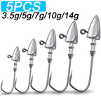 MARIS Jig Series – Crank Jig Head Hook 5pcs (3.5g–35g)