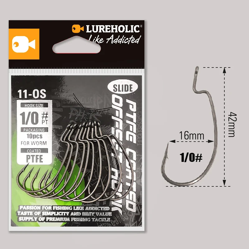 MARIS Terminal Series – PTFE Offset Worm Hook (Texas Rig / Drop Shot)