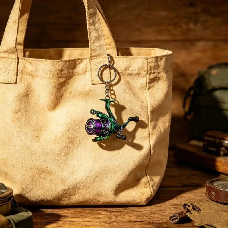 JAVRICK 31BB Fishing Reel Keychain, Acrylic Bag Charm
