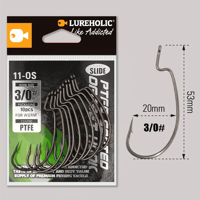 MARIS Terminal Series – PTFE Offset Worm Hook (Texas Rig / Drop Shot)