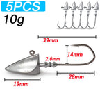 MARIS Jig Series – Crank Jig Head Hook 5pcs (3.5g–35g)