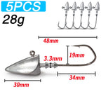 MARIS Jig Series – Crank Jig Head Hook 5pcs (3.5g–35g)