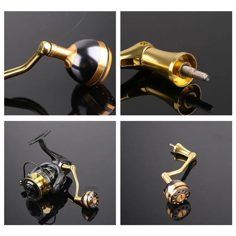 DEUKIO Aluminum Alloy Spinning Reel Replacement Handle, Rose Gold