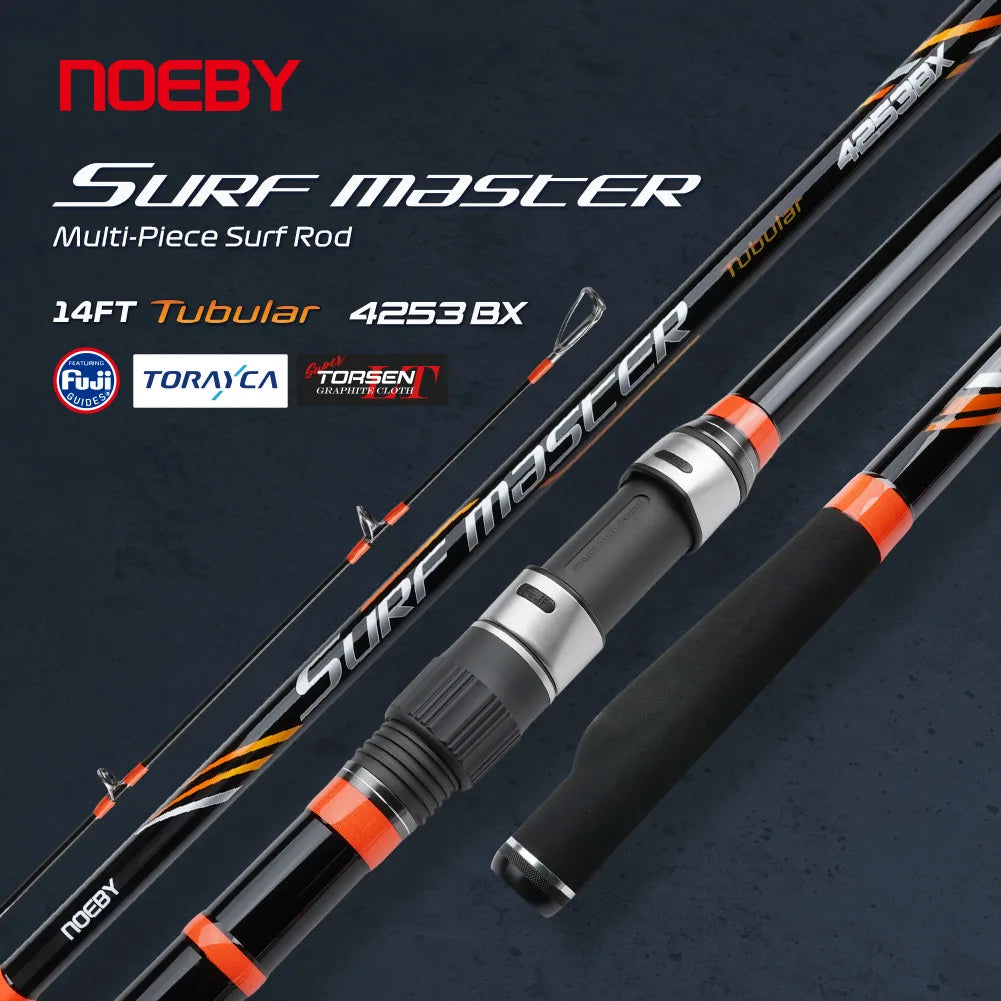 NOEBY Surf Master 4253BX Surf Casting Rod 4.25m, 3-Piece Carbon, 100–250g