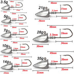 MARIS Jig Series – Crank Jig Head Hook 5pcs (3.5g–35g)