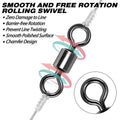 MARIS Terminal Series – Rolling Barrel Swivel 50 Pcs (Size 1–14)