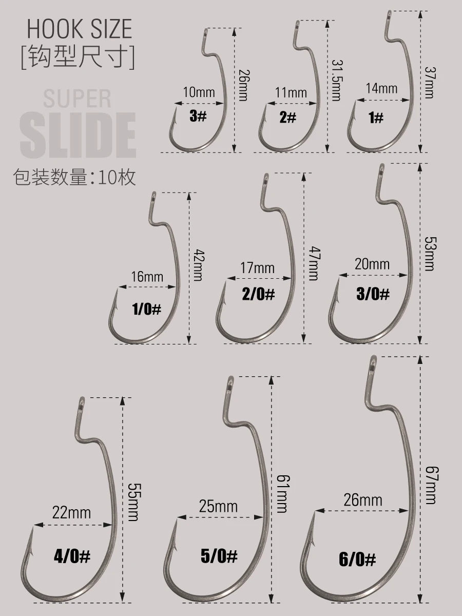 MARIS Terminal Series – PTFE Offset Worm Hook (Texas Rig / Drop Shot)