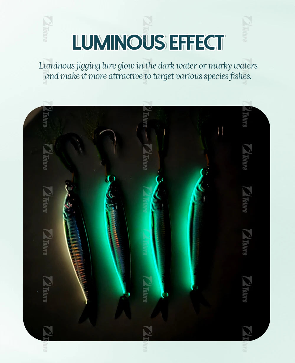 MARIS Jig Series – 3D Printed Metal Jig 20g–130g (Luminous)