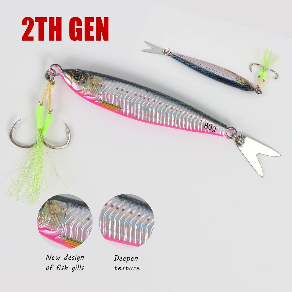 MARIS Jig Series – 3D Printed Metal Jig 20g–130g (Luminous)