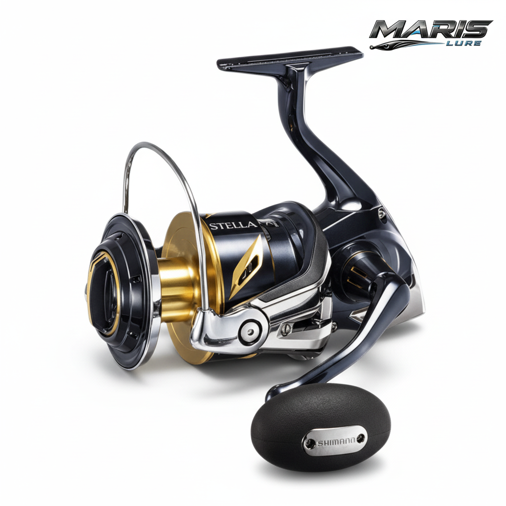 Ảnh chính máy câu có logo MARIS LURE