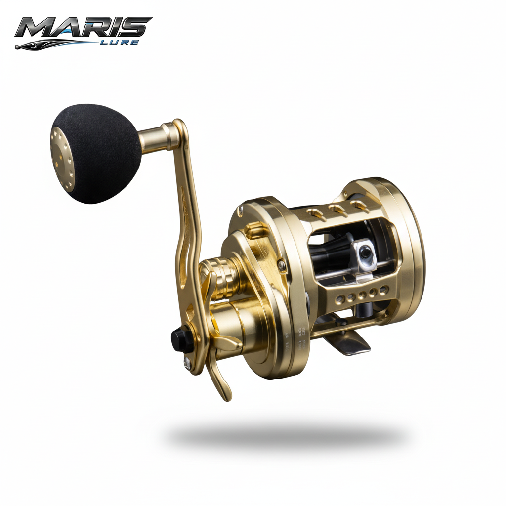 Ảnh chính máy câu có logo MARIS LURE
