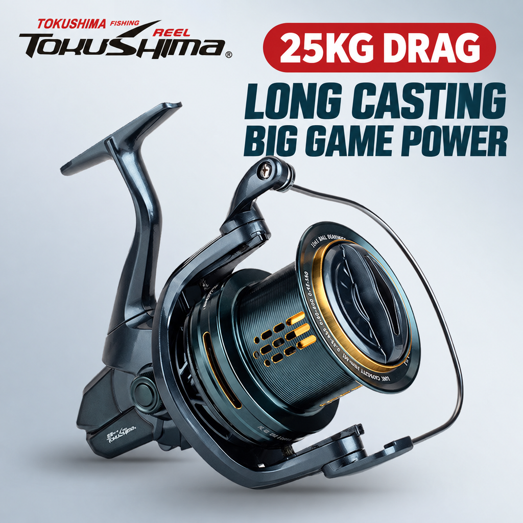 MARIS Reel Series – DG7000–DG12000 Sea Fishing Reel with Metal Foot Stand